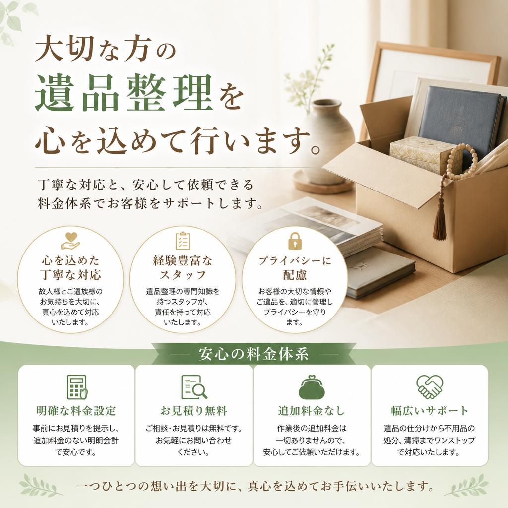 遺品整理の専門家がサポート