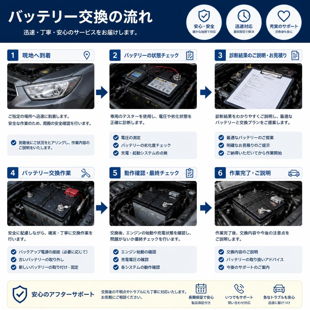 バッテリー交換の流れ