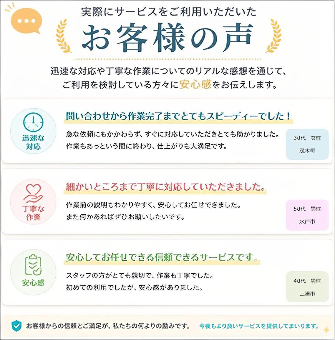 お客様の声