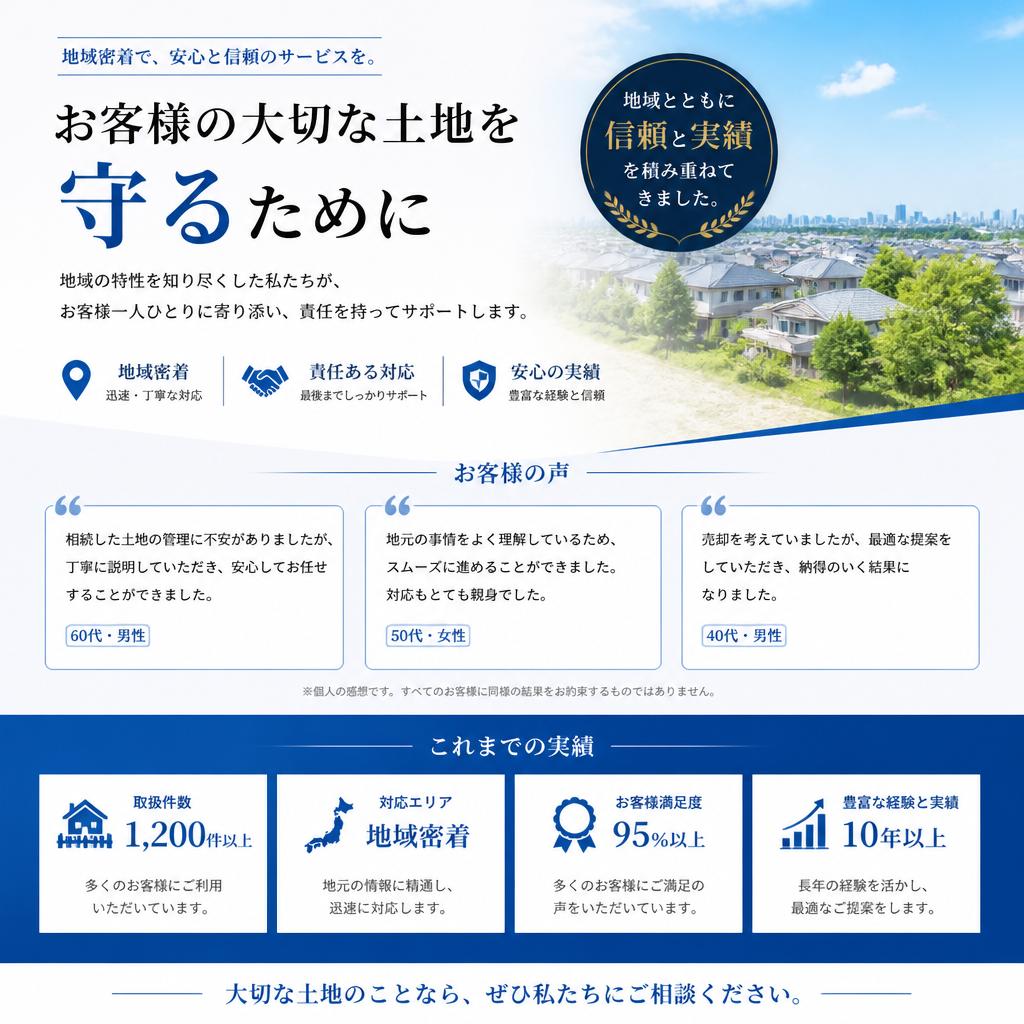 安心のサービスと地域密着