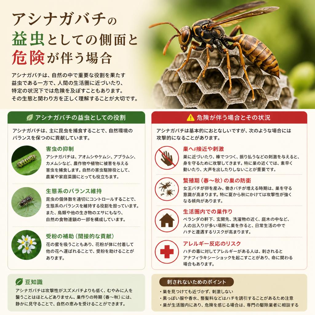 益虫と害虫：アシナガバチの二面性