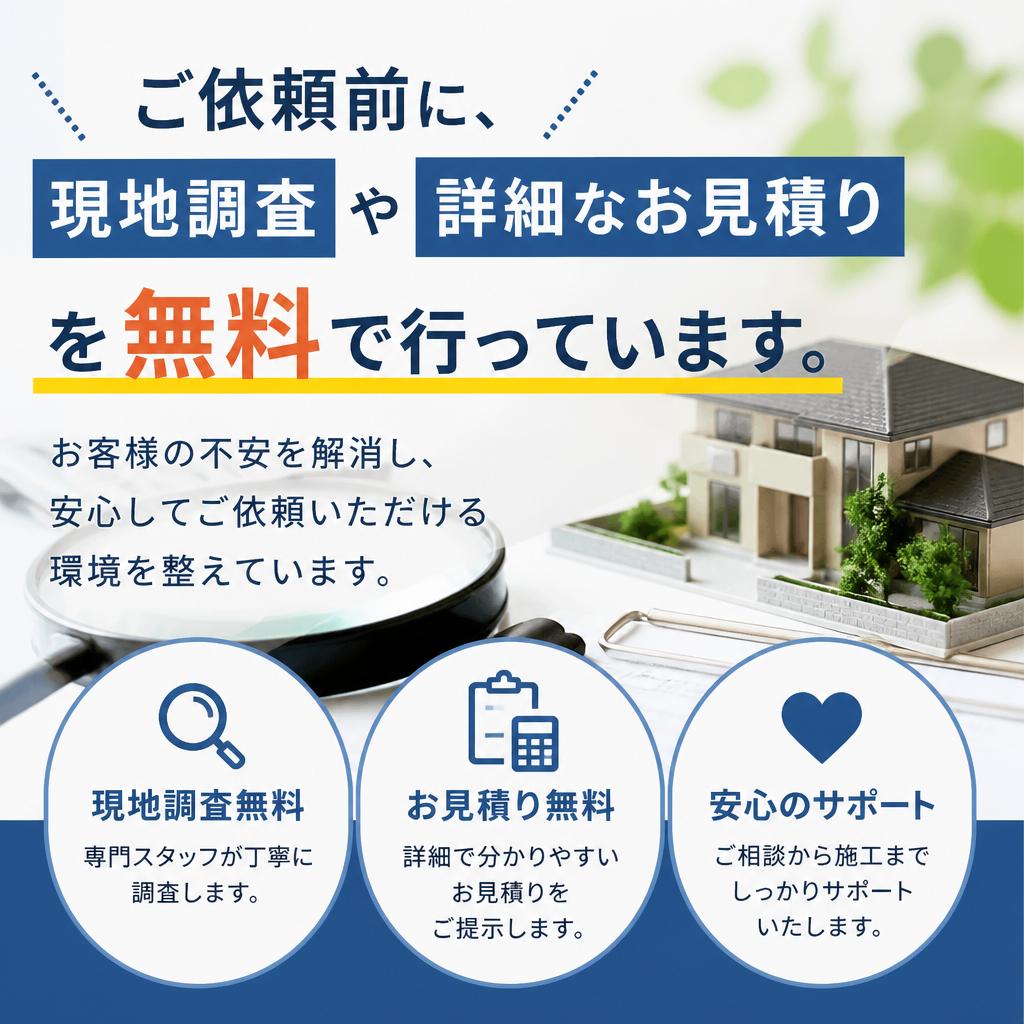 お見積りは無料