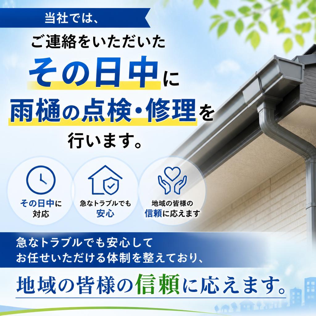 即日対応！迅速な雨樋修理サービス