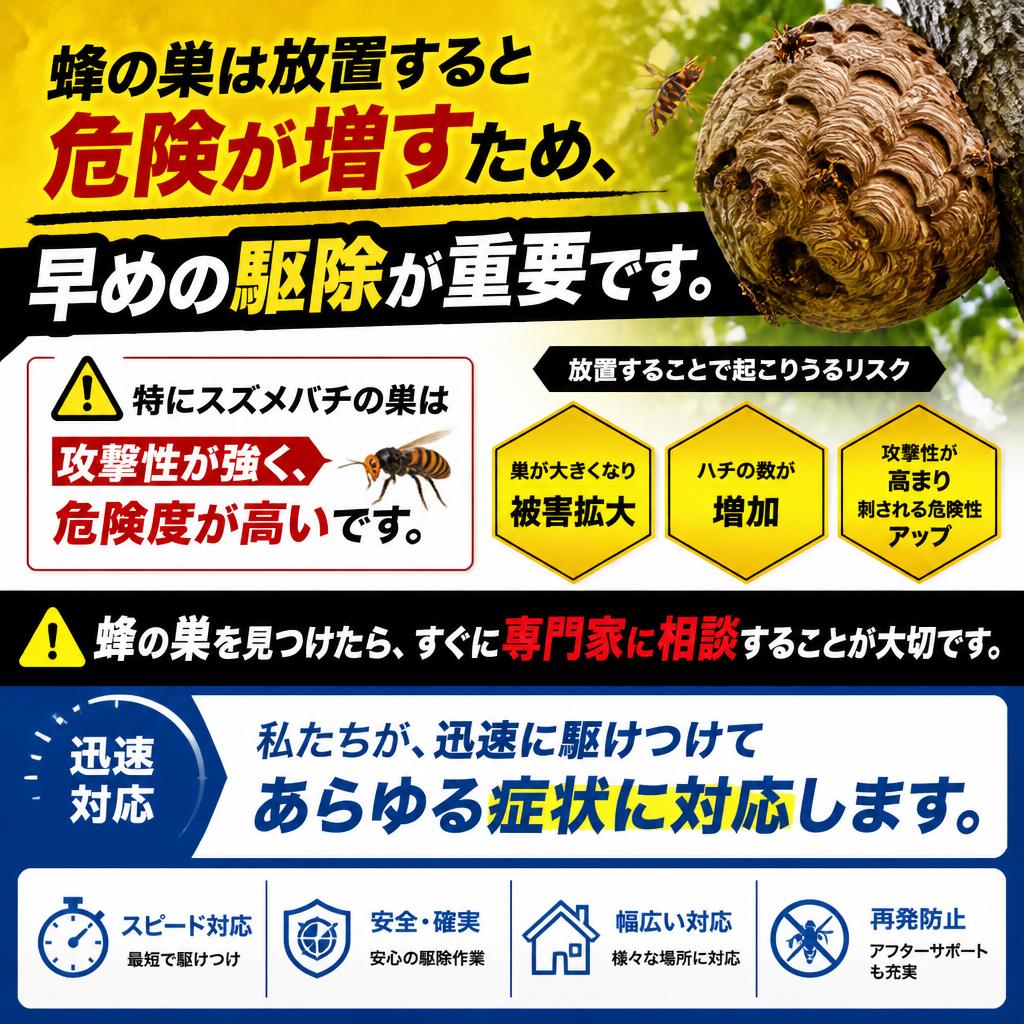 蜂の巣駆除の必要性とは？
